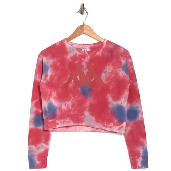 Kappa Active Tie Dye Galz Cropped Sweatshirt - Picture 1 of 7